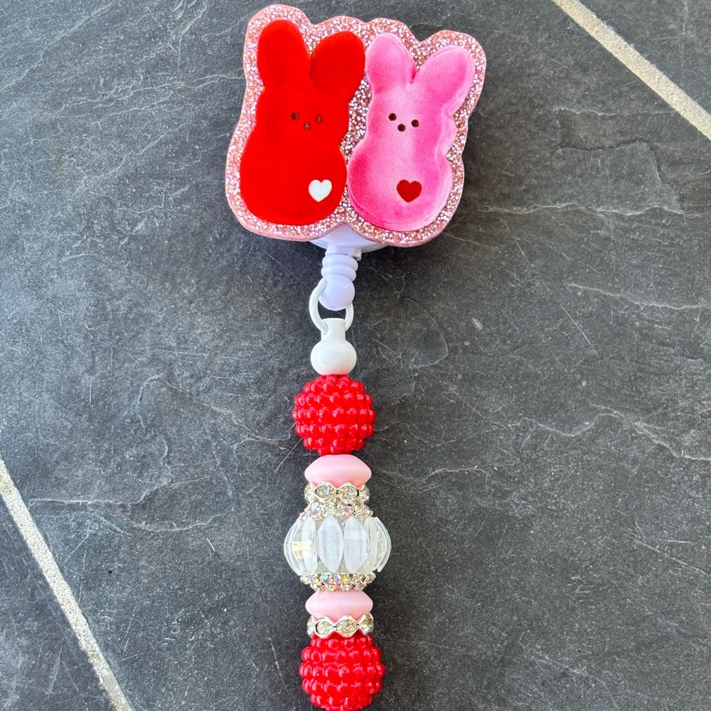 Peeps valentines badge reel